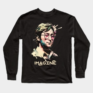 John Lennon - Aesthetic Painting Long Sleeve T-Shirt